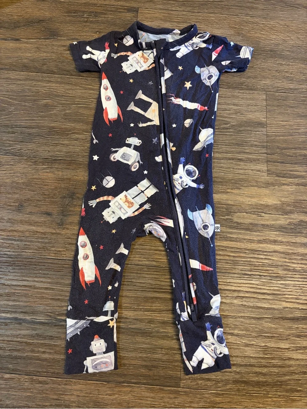Bums & Roses Infant Short Sleeve “I Need Space” Outer Space Romper 6-9 Months